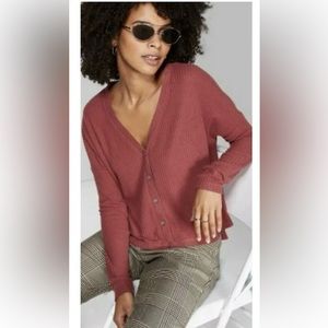 Wild Fable Waffle Knit Button Down